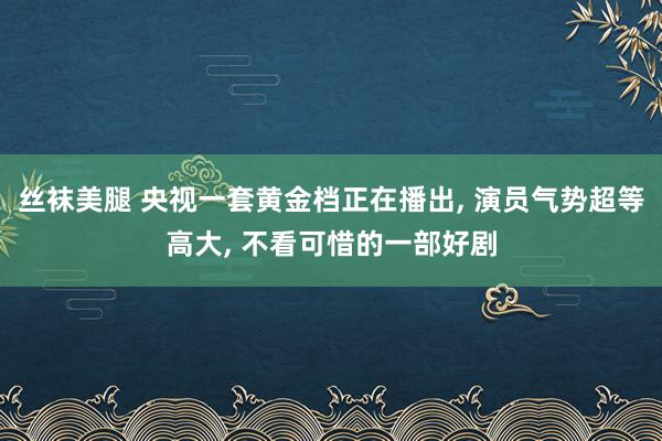 丝袜美腿 央视一套黄金档正在播出， 演员气势超等高大， 不看可惜的一部好剧