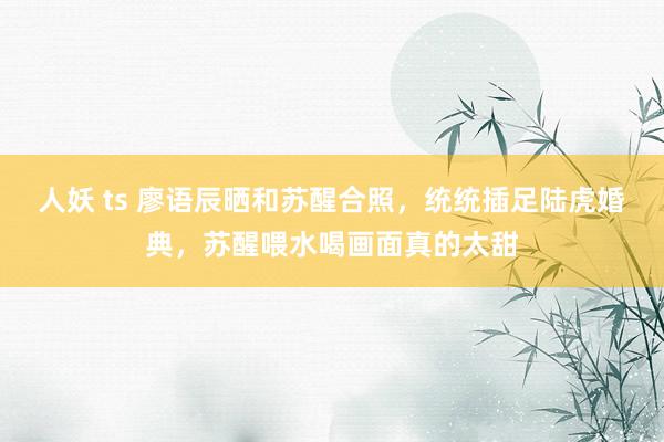 人妖 ts 廖语辰晒和苏醒合照，统统插足陆虎婚典，苏醒喂水喝画面真的太甜