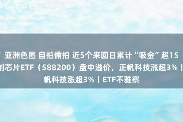 亚洲色图 自拍偷拍 近5个来回日累计“吸金”超156亿元，科创芯片ETF（588200）盘中溢价，正帆科技涨超3%丨ETF不雅察