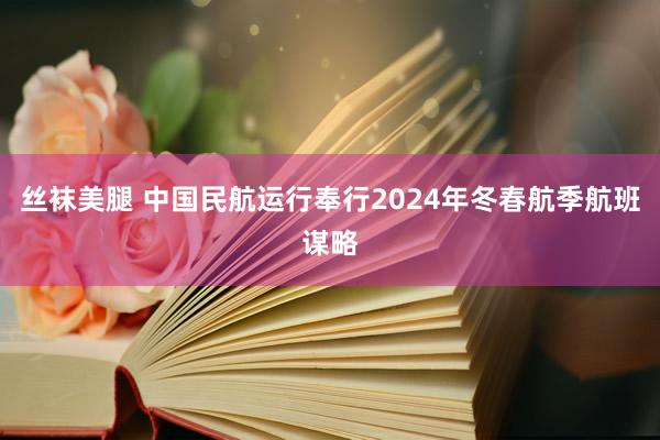 丝袜美腿 中国民航运行奉行2024年冬春航季航班谋略