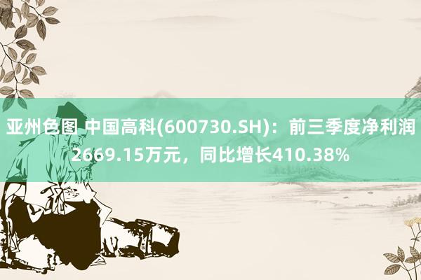 亚州色图 中国高科(600730.SH)：前三季度净利润2669.15万元，同比增长410.38%