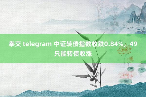 拳交 telegram 中证转债指数收跌0.84%，49只能转债收涨