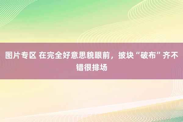 图片专区 在完全好意思貌眼前，披块“破布”齐不错很排场