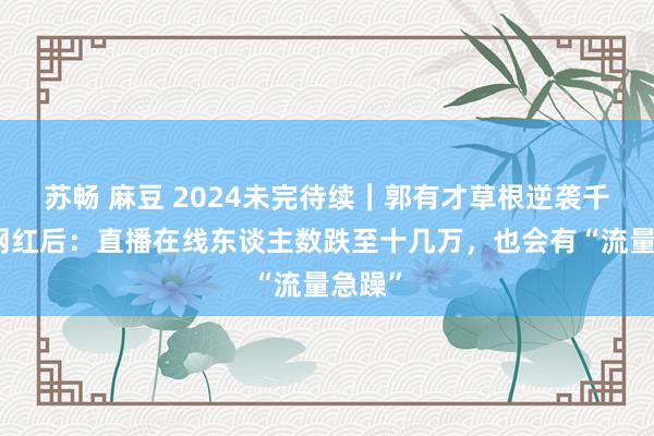 苏畅 麻豆 2024未完待续｜郭有才草根逆袭千万级网红后：直