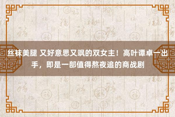 丝袜美腿 又好意思又飒的双女主！高叶谭卓一出手，即是一部值得熬夜追的商战剧