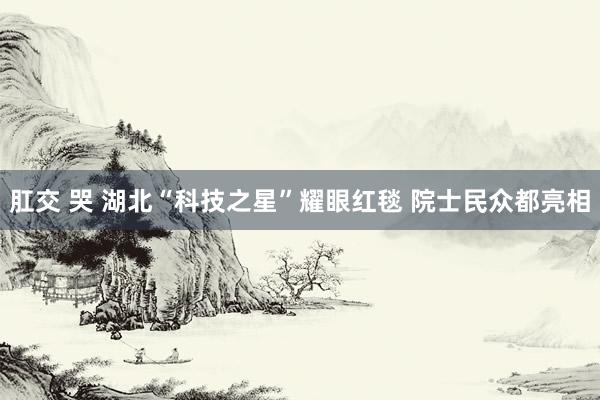 肛交 哭 湖北“科技之星”耀眼红毯 院士民众都亮相