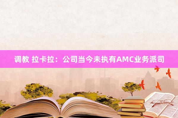 调教 拉卡拉：公司当今未执有AMC业务派司