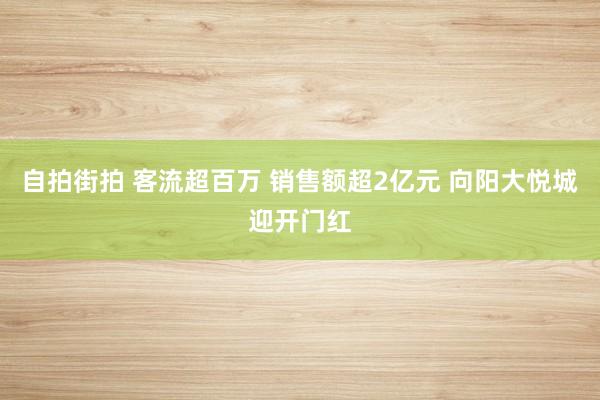 自拍街拍 客流超百万 销售额超2亿元 向阳大悦城迎开门红