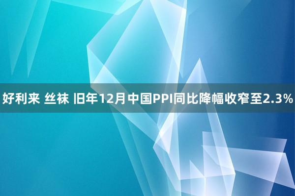 好利来 丝袜 旧年12月中国PPI同比降幅收窄至2.3%