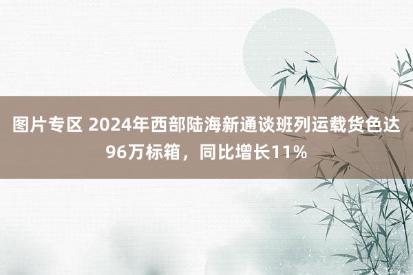 图片专区 2024年西部陆海新通谈班列运载货色达96万标箱，