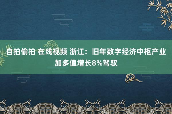 自拍偷拍 在线视频 浙江：旧年数字经济中枢产业加多值增长8%驾驭